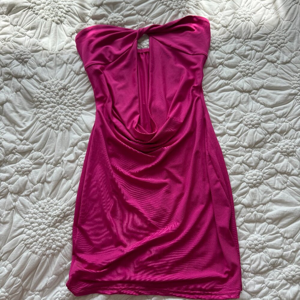 Magenta bodycon dress